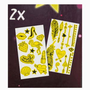 Alternative view of Glow in the dark tattoos (roze)