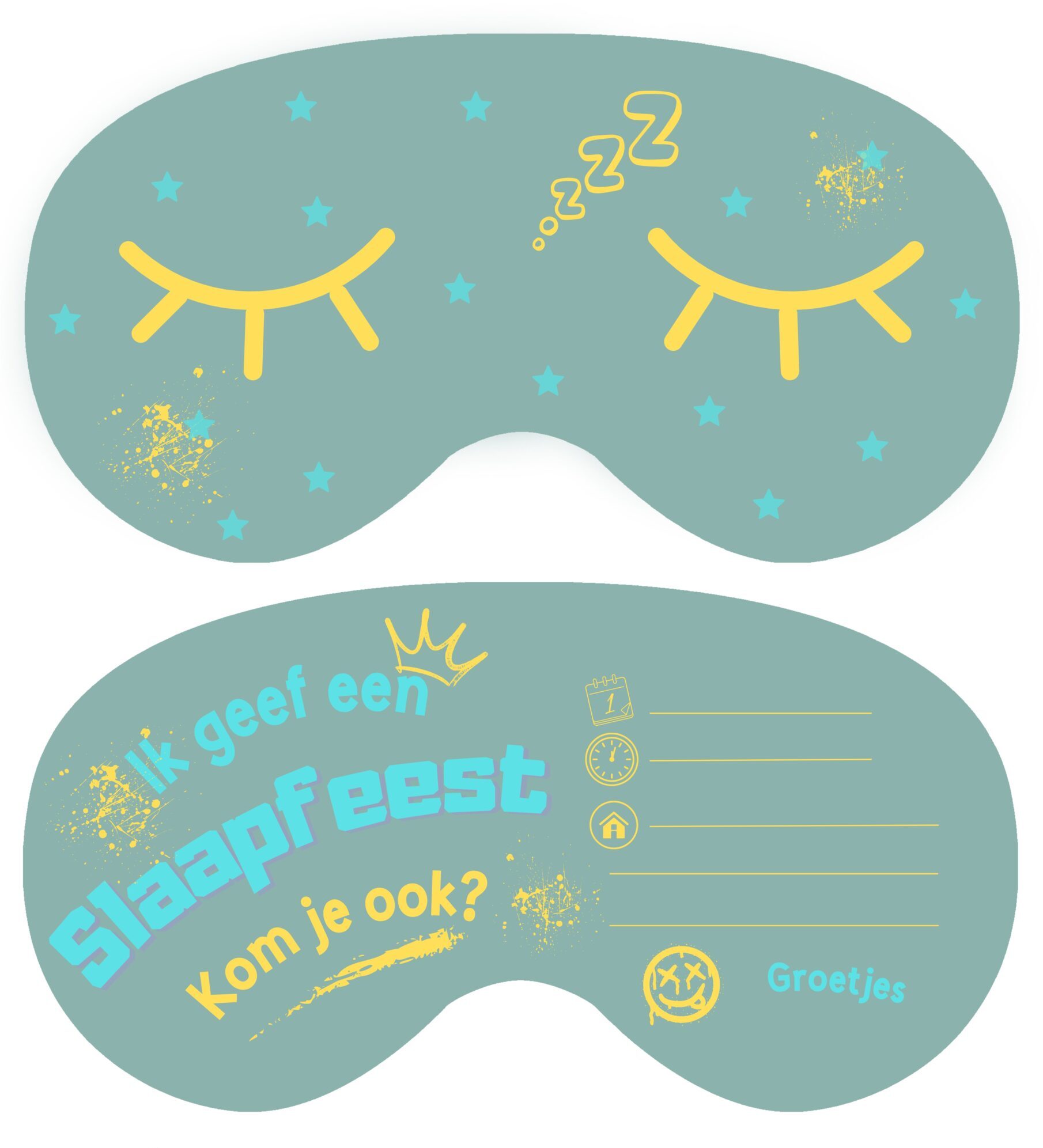 Uitnodiging Slaapmasker