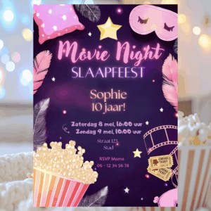 Alternative view of Movie Night uitnodiging