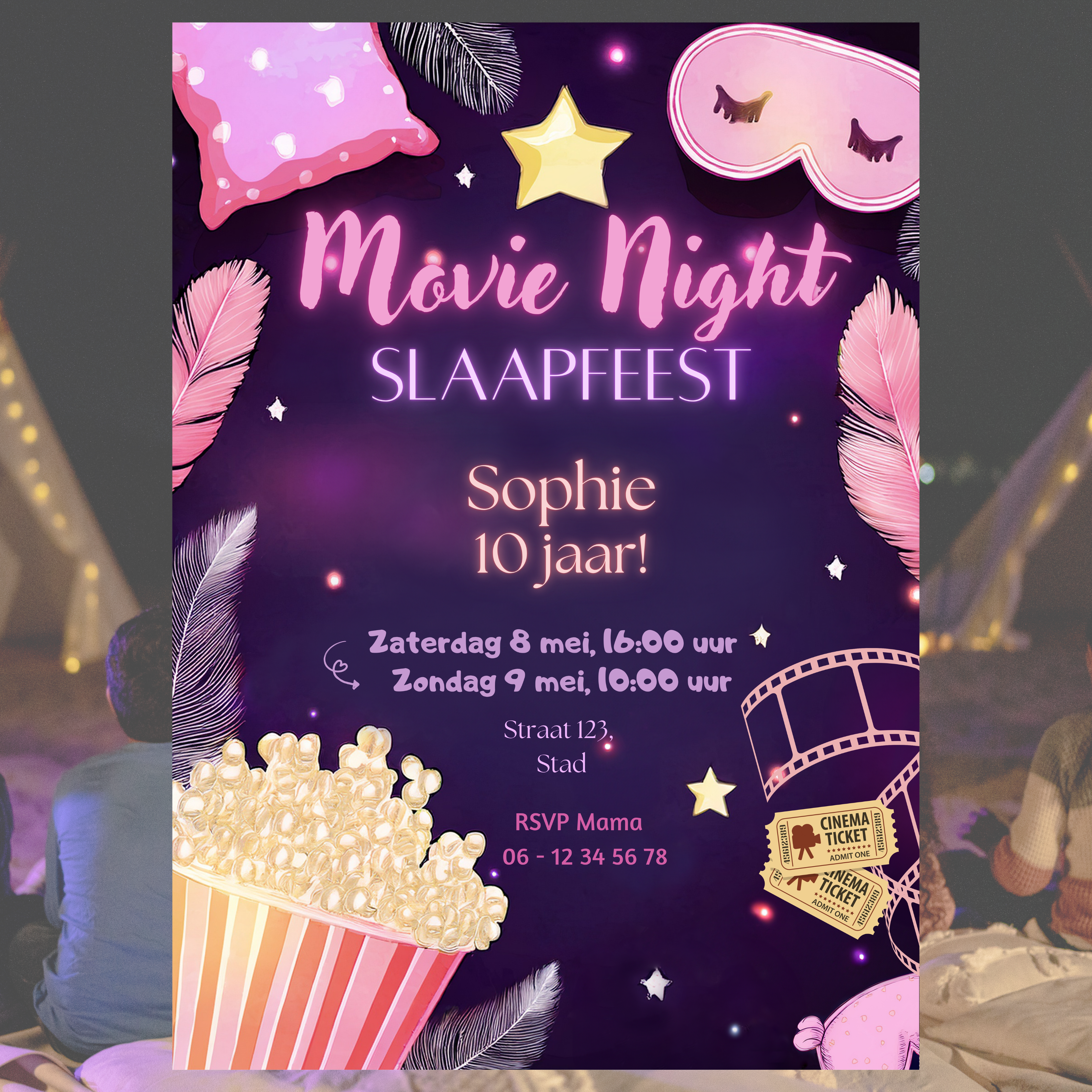 Movie Night uitnodiging - Afbeelding 3