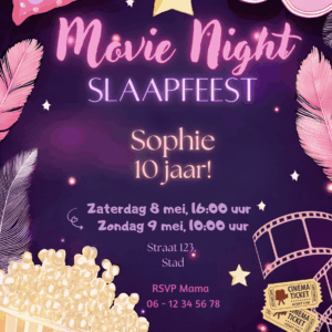 Movie Night uitnodiging