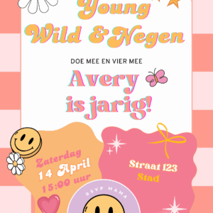 Young, Wild, Retro uitnodiging